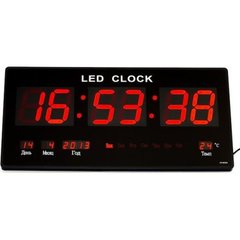 Цифровые настенные часы со светодиодным дисплеем CW 4600, Черно-красный
