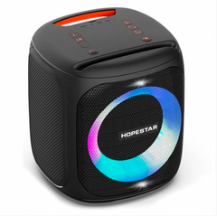 Портативная Bluetooth колонка Hopestar PARTY 100+КАРАОКЕ микрофон 50W+LED подсветка (черный), Черный