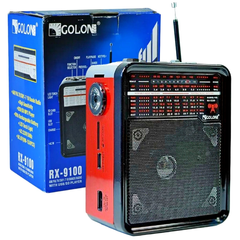 Портативный сетевой радиоприемник Golon RX 9100 USB+SD Red, Красный