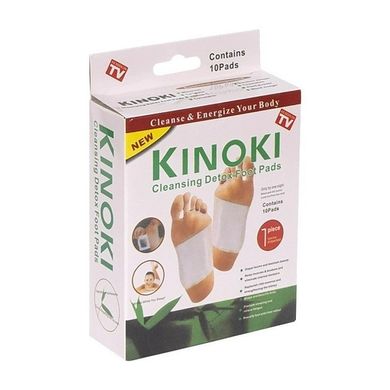 Пластырь для выведения токсинов из организма KINOKI (10 шт) пластырь-детокс для ступней, Белый
