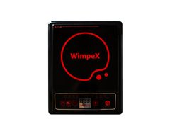 Плита одноконфорочная электрическая кухонная WimpeX WX-1323 настольная индукционная с таймером, Черный