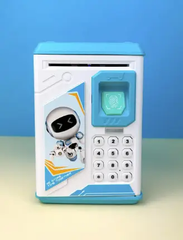 Электронная копилка сейф с отпечатком пальца и кодовым замком BODYGUARD, Голубой