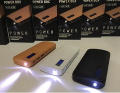 Power Bank 20000 mah c экраном 3 USB + фонарик ,павер банк, Коричневый