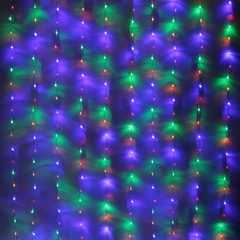 Гирлянда водопад 3х2м 400 Led Мультицвет Новогодняя светодиодная штора с эффектом дождя на окно и стену 400M