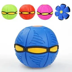 Складной игровой мяч-трансформер Flat Ball Disc Светящийся 6 led / Диск-мяч мячик для фрисби и активных игр, Разные цвета