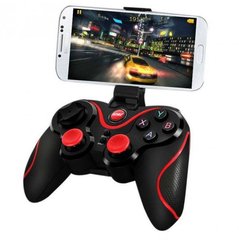 Игровой джойстик геймпад X3 с беспроводным адаптером bluetooth для iOS TV Box ПК ноутбука, Черный