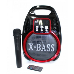 Беспроводная Bluetooth колонка X-BASS Golon RX-820BT со цветомузыкой и микрофоном, Черный