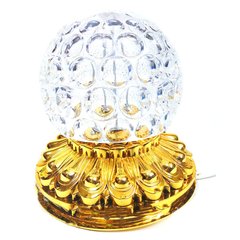 Диско шар на золотой подставке RD-7207, хрустальный шар с подсветкой
