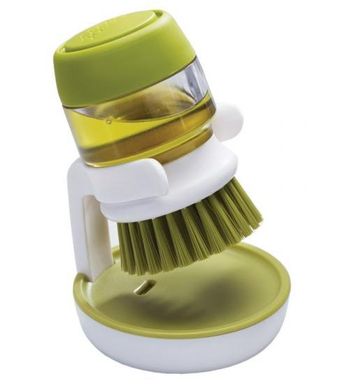 Щётка для мытья посуды с дозатором моющего средства BOSTER BOSTER с подставкой держателем для щётки Салатовый, Зелёный