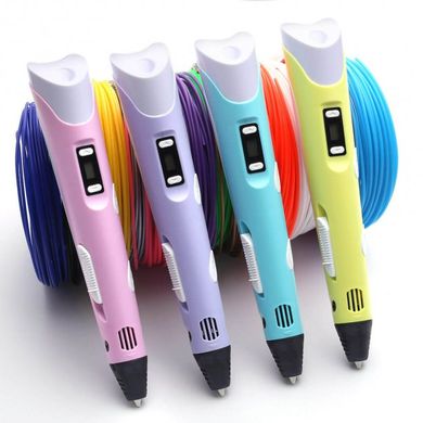 Ручка 3D Smart 3D Pen 2 c LCD дисплеєм для малювання та творчості для дітей, Разные цвета