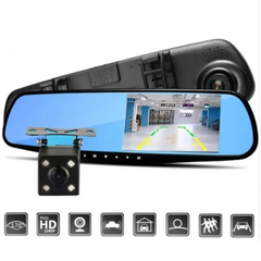 Автомобильный видеорегистратор зеркало Blaсkbox DVR AK47 Full HD с камерой заднего вида со светодиодной подсветкой