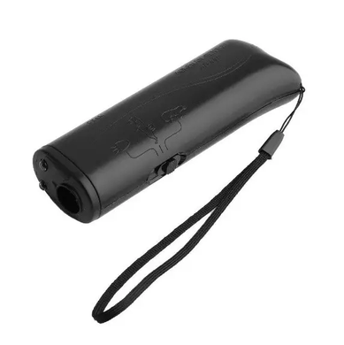 Ультразвуковой мощный отпугиватель Super Ultrasonic AD-100 , фонарик для отпугивания собак, Черный