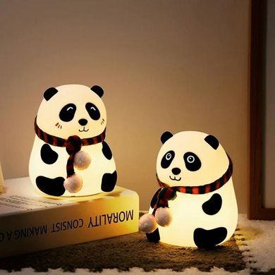 Детский ночник Новогодняя панда силиконовый