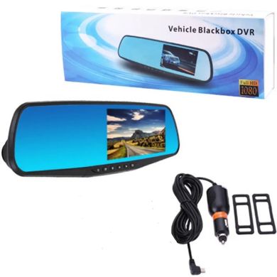 Автомобільний відеореєстратор дзеркало Blaсkbox DVR AK47 Full HD з камерою заднього виду зі світлодіодним підсвічуванням, Черный