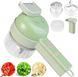 Мини блендер-слайсер / Ручной измельчитель для овощей 4в1 Food Chopper / Электрическая кухонная овощерезка