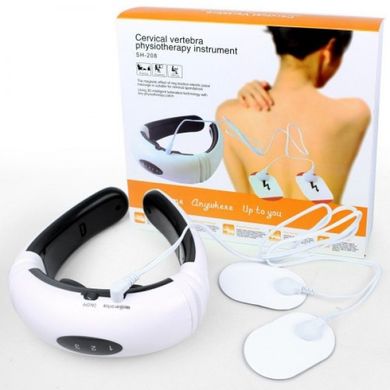 Електричний масажер для шиї імпульсний електростимулятор HX 5880 Neck Massager 3 режими, Білий