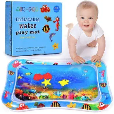 Напольный коврик для малышей 66*50 см / Надувной игровой развивающий детский коврик AIR PRO / Коврик водный, Разноцветный