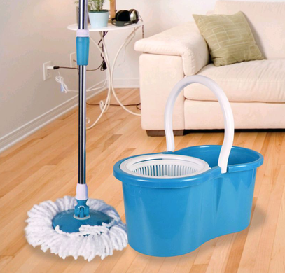 Швабра с металлическим отжимом и ведром с центрифугой для мытья пола Arivans, spin mop 360