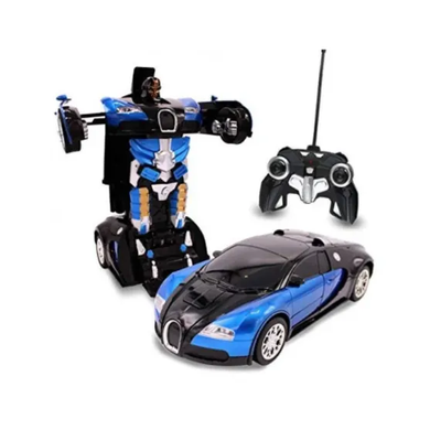 Машинка Трансформер Bugatti Car Robot Size 1:18 Синя, Синий