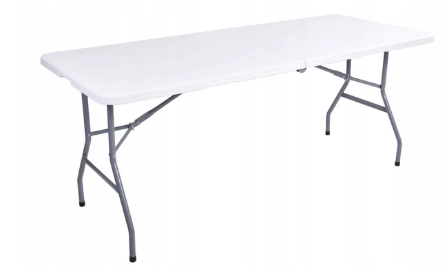 Раскладной стол туристический для отдыха на природе польского бренда eHokery 180 х 76 см белый, Белый