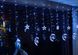 Светодиодная новогодняя гирлянда штора Звезда на месяце с пультом 12 предметов Белый тёплый
