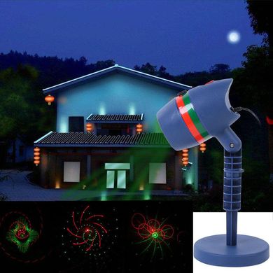 Вуличний новорічний лазерний проектор Star Shower Motion Laser Light, Блакитний