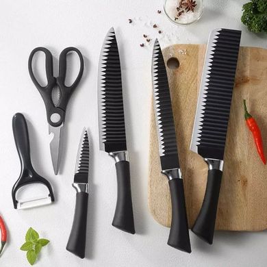 Набор кухонных ножей из нержавеющей стали UNIQUE UN 1821 для кухни 6 предметов кухонные ножи ножницы и овощечистка
