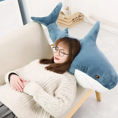 М'яка плюшева антистрес іграшка-подушка обіймашка Shark Doll "Акула" 60 см