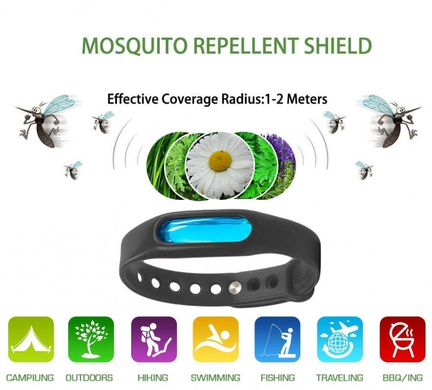 Браслет от комаров MOSQUITO BRACELET Силиконовый ремешок с капсулой отпугивающий антимоскитный, Разноцветный
