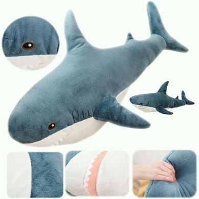 М'яка плюшева антистрес іграшка-подушка обіймашка Shark Doll "Акула" 80 см