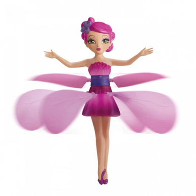 Кукла летающая фея Flying Fairy с подставкой, Розовый