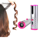 Автоматическая плойка – стайлер Ramindong Hair curler WM-002 для завивки беспроводная керамическая с USB зарядкой ∙ Прибор для укладки волос в локоны, Розовый