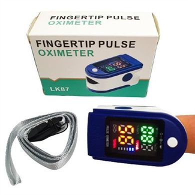 Пульсоксиметр на палец LK87, прибор для измерения пульса и кислорода в крови (пульсометр)| пульсоксіметр