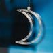 Светодиодная новогодняя гирлянда штора Звезды и месяцы с пультом 12 предметов Белый тёплый