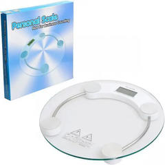 Весы напольные круглые стеклянные до 150 кг ACS 2003A / Прозрачные весы для взвешивания, Прозрачный