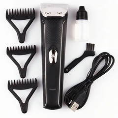 Машинка для стрижки волос VGR 021, профессиональный портативный триммер для парикмахера с USB-зарядкой, Черный