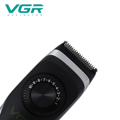 Машинка для стрижки VGR V-028 аккумуляторная беспроводная с портом USB 5 Вт Черная, Черный