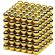Головоломка Неокуб золотой NeoCube в боксе 216 шариков металлический 5 мм