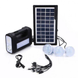 Портативная солнечная станция - фонарь GDLite-8017 -2 power bank, аккумулятор, солнечная батарея, 3 лампы, ЗУ 220V, Черный