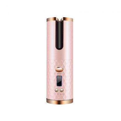 Беспроводная автоматическая плойка вращающаяся для завивки волос Cordless automatic curler (розовый), Розовый
