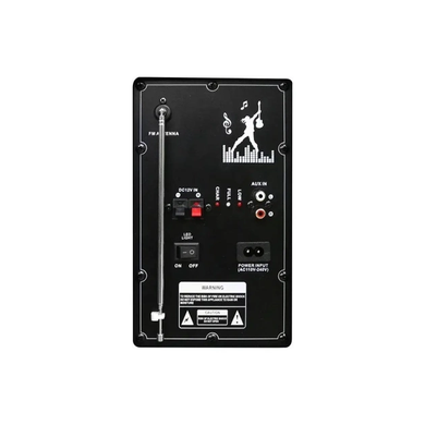 Музыкальная колонка ZXX-9292, акустическая система с 2-мя радиомикрофонами, пульт управления, на аккумуляторе, Черный