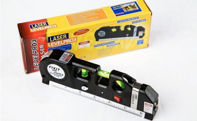 Лазерный уровень со встроенной рулеткой FIXIT Laser Level Pro 3 4в1 рулетка линейка