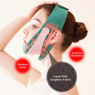 Корректирующая маска бандаж для коррекции овала лица LIFTING маска подтяжка для второго подбородка TPR, Зелёный