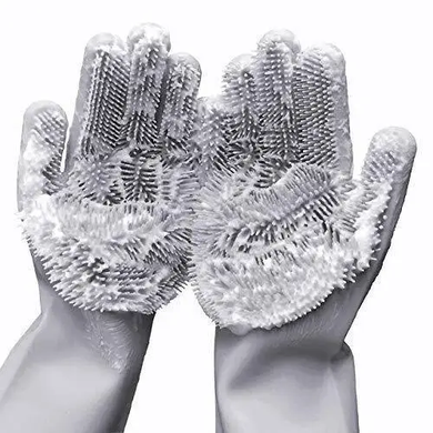 Силіконові багатофункціональні кухонні рукавички для миття посуду чищення та збирання Magic Silicone Gloves