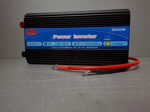 Инвертор автомобильный 12 220В Power Inverter, 5000 Вт. Мощный преобразователь напряжения, трансформатор 12В в 220В., Черные