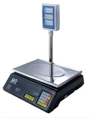 Электронные торговые весы DT Smart DT-5053 со стойкой настольные до 50 кг Черные, Черный