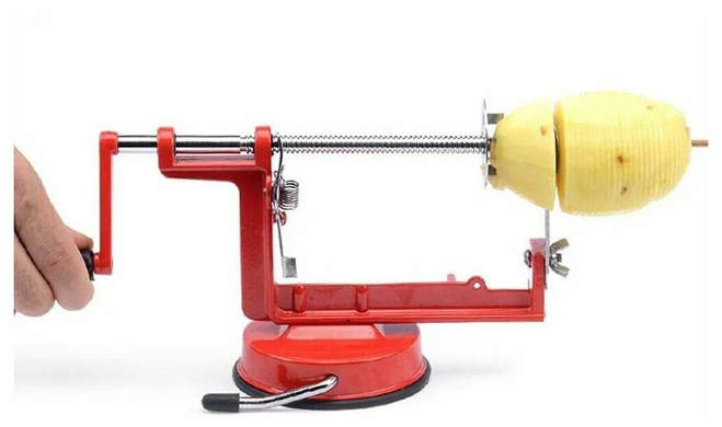 Машинка для різання картоплі спіраллю SPIRAL POTATO SLICER апарат для нарізування картоплі для чіпсів