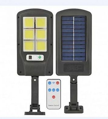Вуличний ліхтар LED Solar Street Light BL BK120-6COB на сонячній батареї з пультом Ду та датчиком руху, Черный