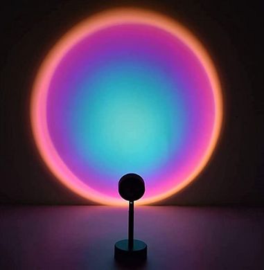 Sunset Lamp проекционный светильник заката, рассвета, USB led Lamp , свет радужный, фиолетово-бирюзовый