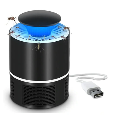 Антимоскитная лампа ловушка от комаров электрическая NOVA Mosquito killer lamp NV-818 / Уничтожитель комаров от USB, Черный